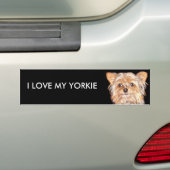 Dog 4, IK HOU VAN MIJN YORKIE, Bumpersticker (Op auto)