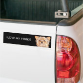 Dog 4, IK HOU VAN MIJN YORKIE, Bumpersticker (Op Truck)