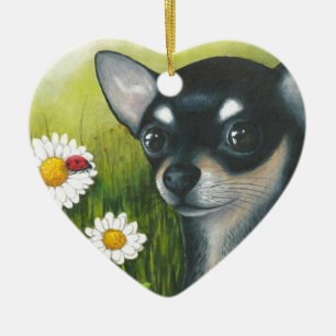 Dog 79 Black Chihuahua Keramisch Ornament