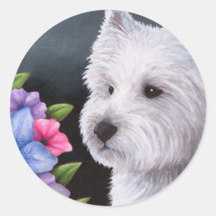 Dog 82 Westie Ronde Sticker