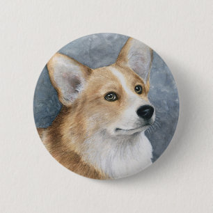 Dog 89 Corgi Ronde Button 5,7 Cm