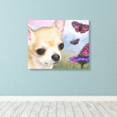 Dog 92 Stretched Canvas Afdruk (Insitu (Houten vloer))