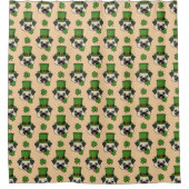 Dog a Green Pet, Shamrock St Patrick's Pattern Douchegordijn (Voorkant)