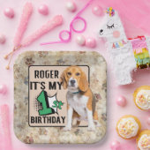 Dog - Aangepaste Borden op papier voor eerste verj Papieren Bordje (Feest)