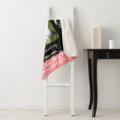 Dog Aangepaste foto Collage Faded Borden Zwart Roz Sherpa Deken (In situ)