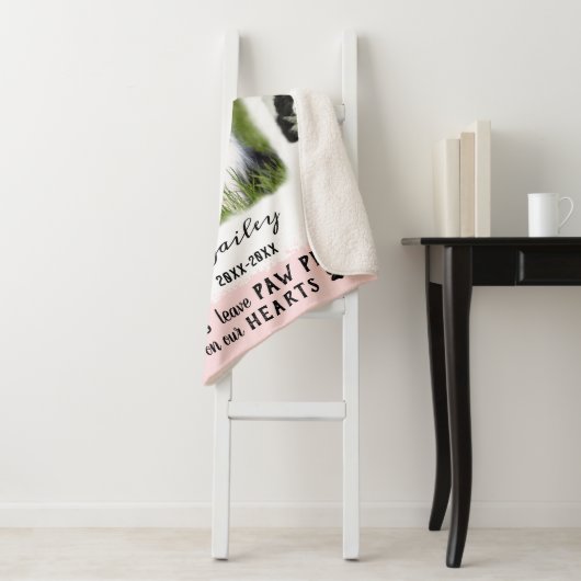 Dog Aangepaste foto Collage Fled Borders Witte roz Sherpa Deken (In situ)