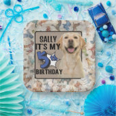 Dog - Aangepaste vijfde verjaardagsfeestje - Papie Papieren Bordje (Feest)