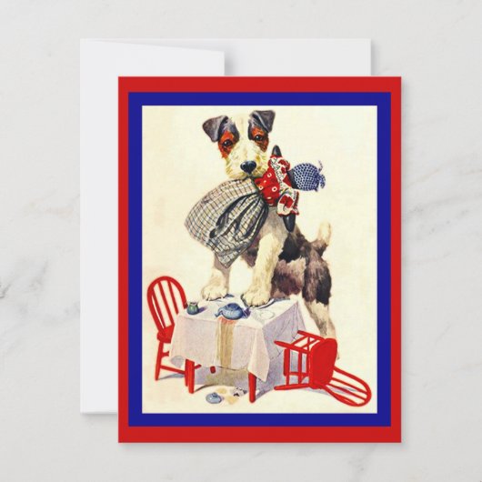 DOG AANPASSEN EN TEPARTIJ DOLEN INVITE ~ EZ2CUSTOM KAART (Voorkant)