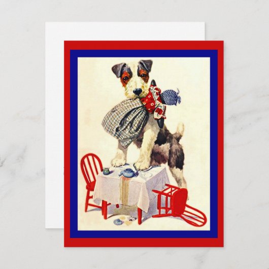 DOG AANPASSEN EN TEPARTIJ DOLEN INVITE ~ EZ2CUSTOM KAART (Voorkant / Achterkant)