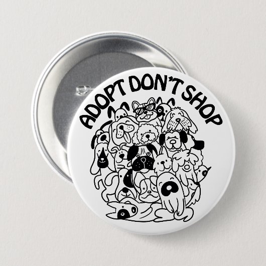 Dog Adoption Rescue Button (Voorkant /achterkant)