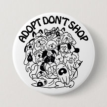 Dog Adoption Rescue Button