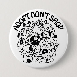 Dog Adoption Rescue Button