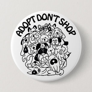 Dog Adoption Rescue Button