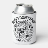 Dog Adoption Rescue Coozie Cooler (Blikje Voorkant)