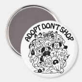 Dog Adoption Rescue Magnet (Voorkant / Achterkant)