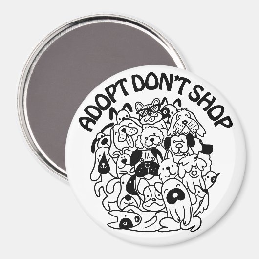 Dog Adoption Rescue Magnet (Voorkant / Achterkant)