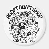 Dog Adoption Rescue Magnet (Voorkant)