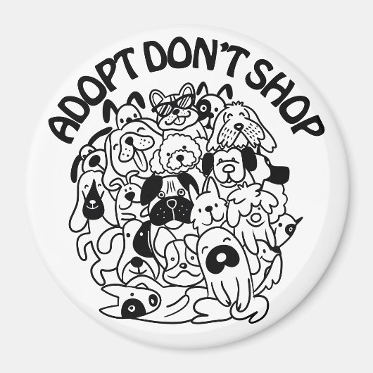 Dog Adoption Rescue Magnet (Voorkant)