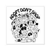 Dog Adoption Rescue Self Inking Rubber Stamp Zelfinktende Stempel (Design)