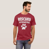 Dog Adoption Rescued is mijn favoriete borsthond T-shirt (Voorkant volledig)