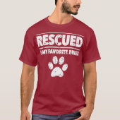 Dog Adoption Rescued is mijn favoriete borsthond T-shirt (Voorkant)