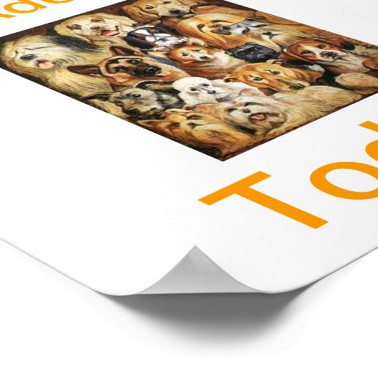 Dog Adoptions Today Signs Poster (Hoek)