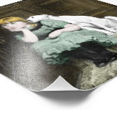 Dog Adoring Girl Foto Afdruk (Hoek)