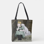 Dog Adoring Girl Tote Bag (Achterkant)