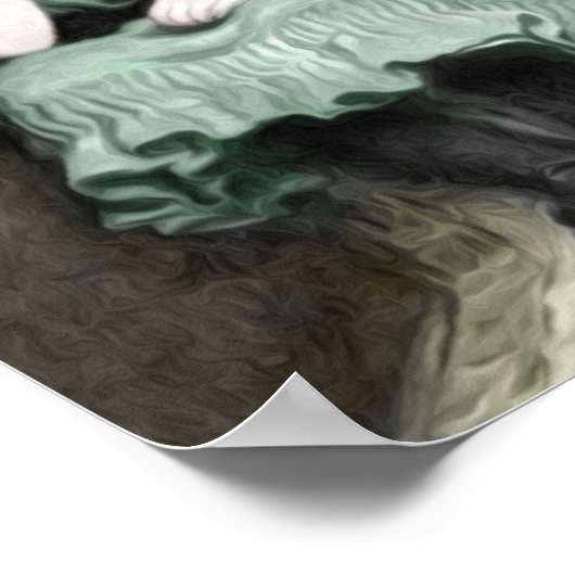 Dog Adoring Girl Victoriaans Painting Poster (Hoek)