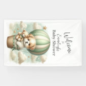 Dog Adventure Balloon Baby Shower Vertical Welcome Spandoek (Horizontaal)