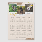 Dog Adventures Cute 2023 Magnetic Calendar (Voorkant)