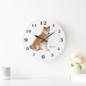 Dog afbeelding voor ronde (grote) wandklok (Huis)