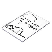 Dog Afraid of Thunder Stormen Cartoon Notitieboek (Linkerzijde)