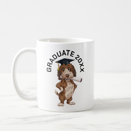 Dog Afstuderen gepersonaliseerd Koffiemok (Links)