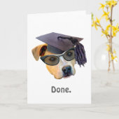 Dog Afstuderen Kaart (Gele Bloem)