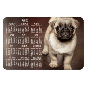Dog agenda 2018 Foto groot magneet, 4x6 Magneet