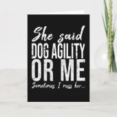 Dog Agility grappig geschenk Kaart (Voorkant)