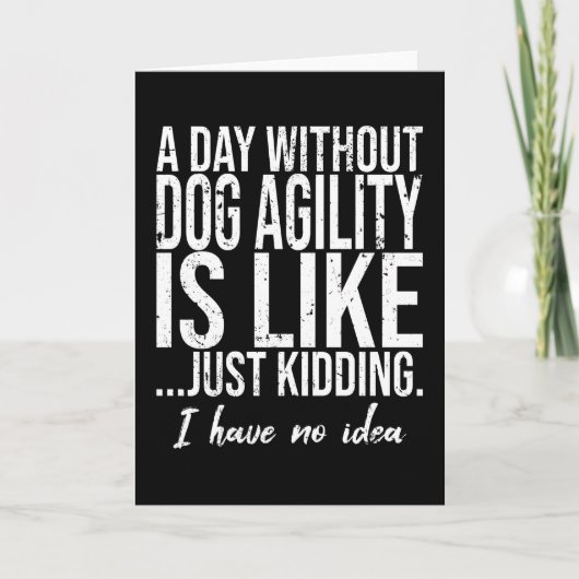 Dog Agility grappige gift Kaart (Voorkant)