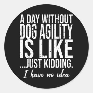 Dog Agility grappige gift Ronde Sticker