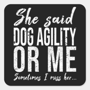 Dog Agility grappige gift Vierkante Sticker