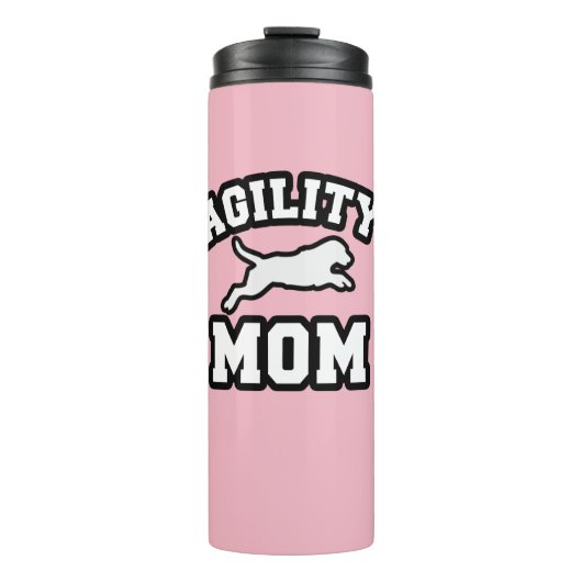 Dog Agility mam Water Bottle Coffee Cup Thermosbeker (Voorkant)