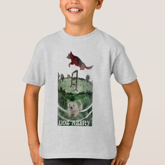 Dog Agility Painting T-shirt (Voorkant)