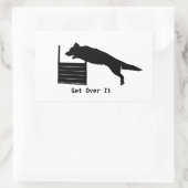 Dog Agility Rechthoekige Sticker (Tas)