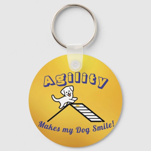 Dog Agility Themed Keychain (Voorkant)