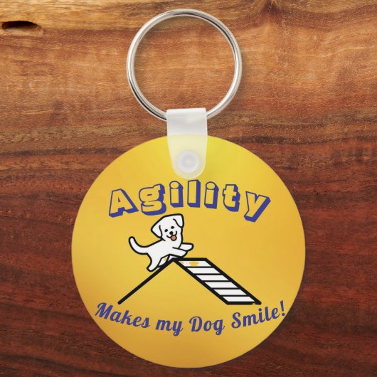 Dog Agility Themed Keychain (Achterkant)