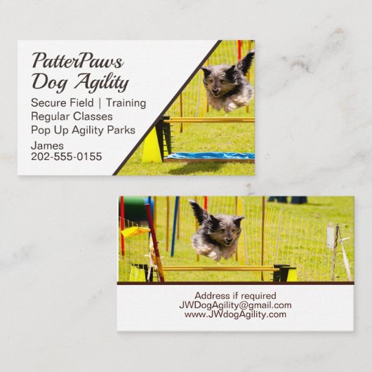 Dog Agility Visitekaartje (Voorkant / Achterkant)