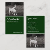 Dog Agog - Donkergroen Visitekaartje (Voorkant / Achterkant)