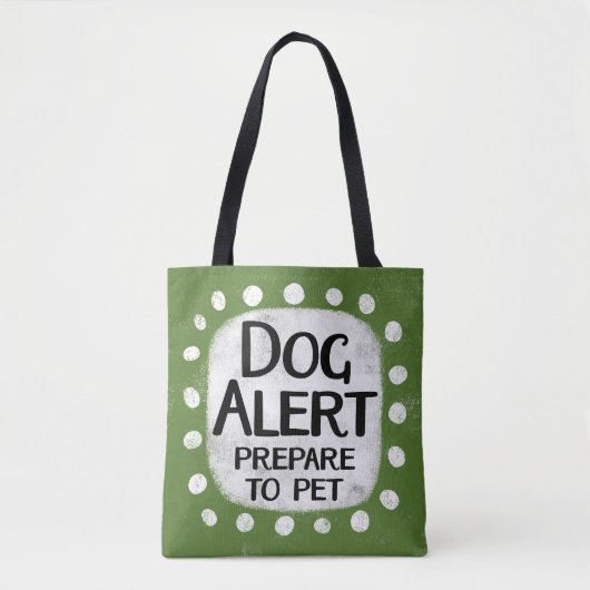 Dog Alert Canvas tas (Voorkant)