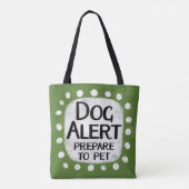 Dog Alert Canvas tas (Achterkant)