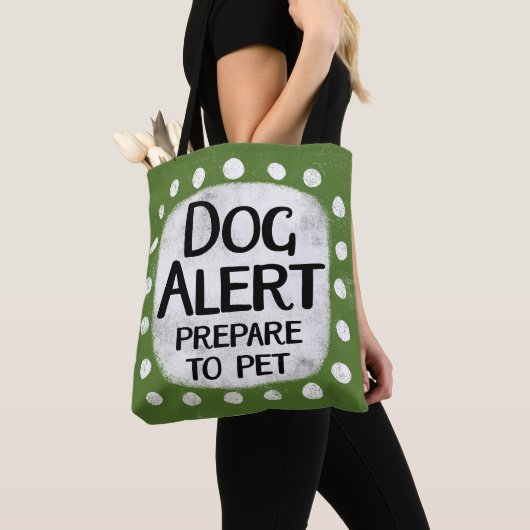 Dog Alert Canvas tas (Dichtbij)